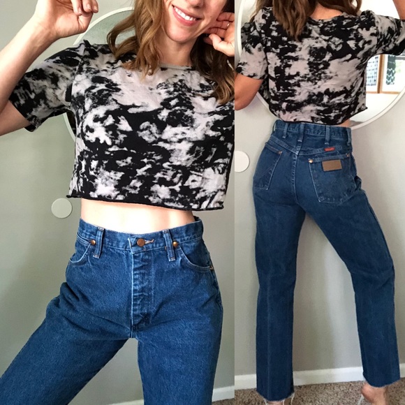 dark wash high waisted straight leg jeans